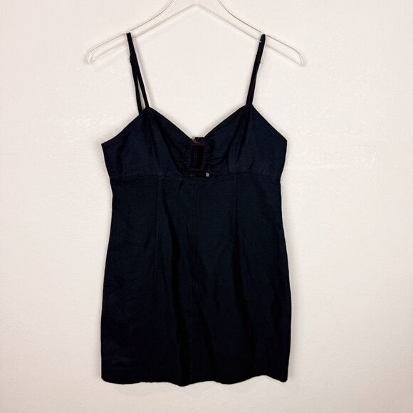 Anthropologie Black Romper Tank Dress Small - Picture 1 of 7